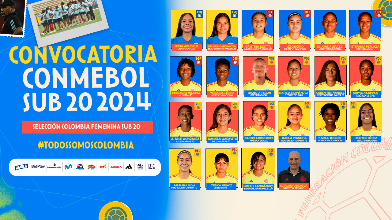 Convocatoria de la Selección Colombia Femenina Sub20 para el CONMEBOL