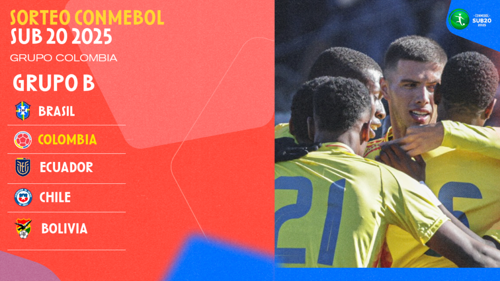 ¡Conozca el grupo de la Selección Masculina Sub20 en el CONMEBOL Sudamericano 2025