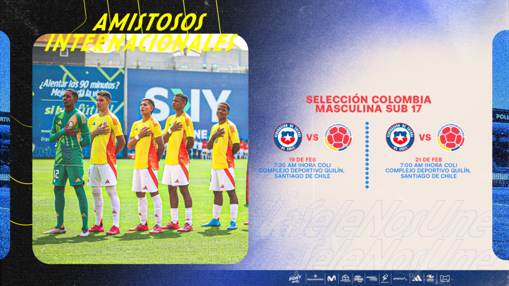 La Selección Colombia Sub-17 enfrentará a Chile en dos amistosos de preparación