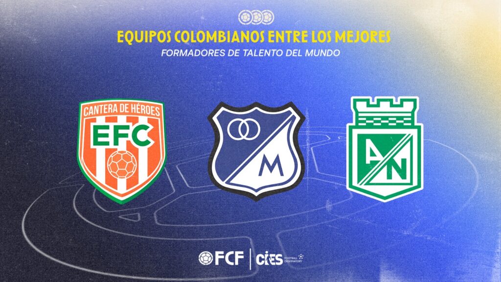 Tres clubes colombianos en el top 10 de equipos formadores de talento