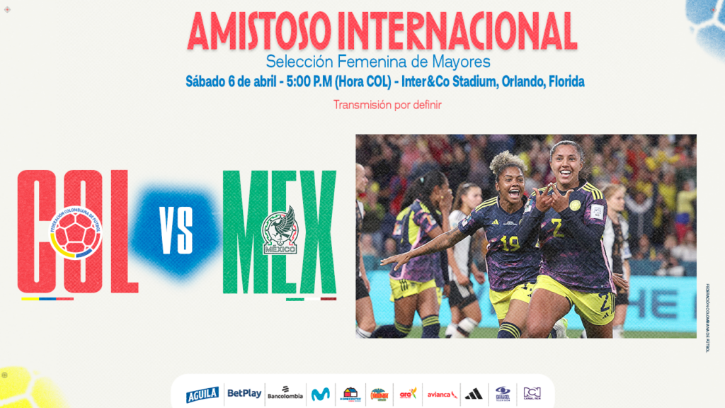 La Selección Colombia Femenina de Mayores jugará ante México en Estados Unidos